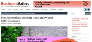 publication for pest control in london in bm magzine